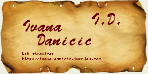 Ivana Daničić vizit kartica